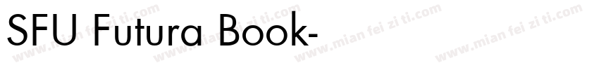 SFU Futura Book字体转换
